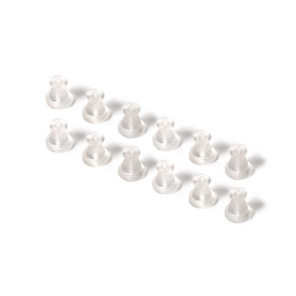 Claire's Nylon Earring Back Replacements | 12 Pack | Clear